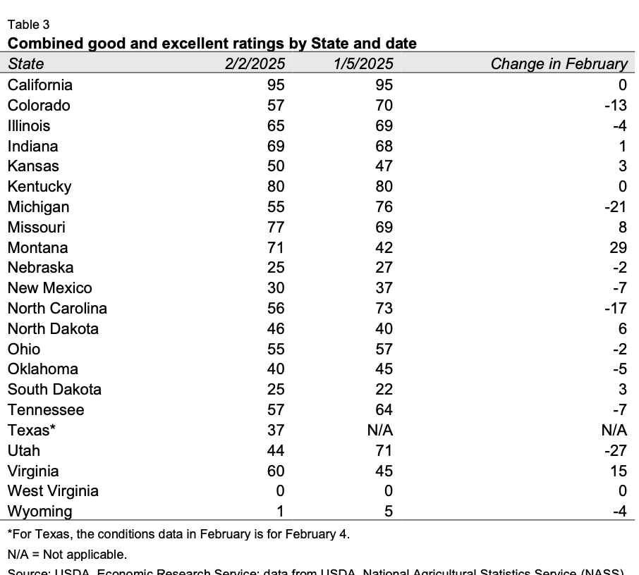 An Economic Research Service Chart from the February 2025 Wheat Outlook Report
